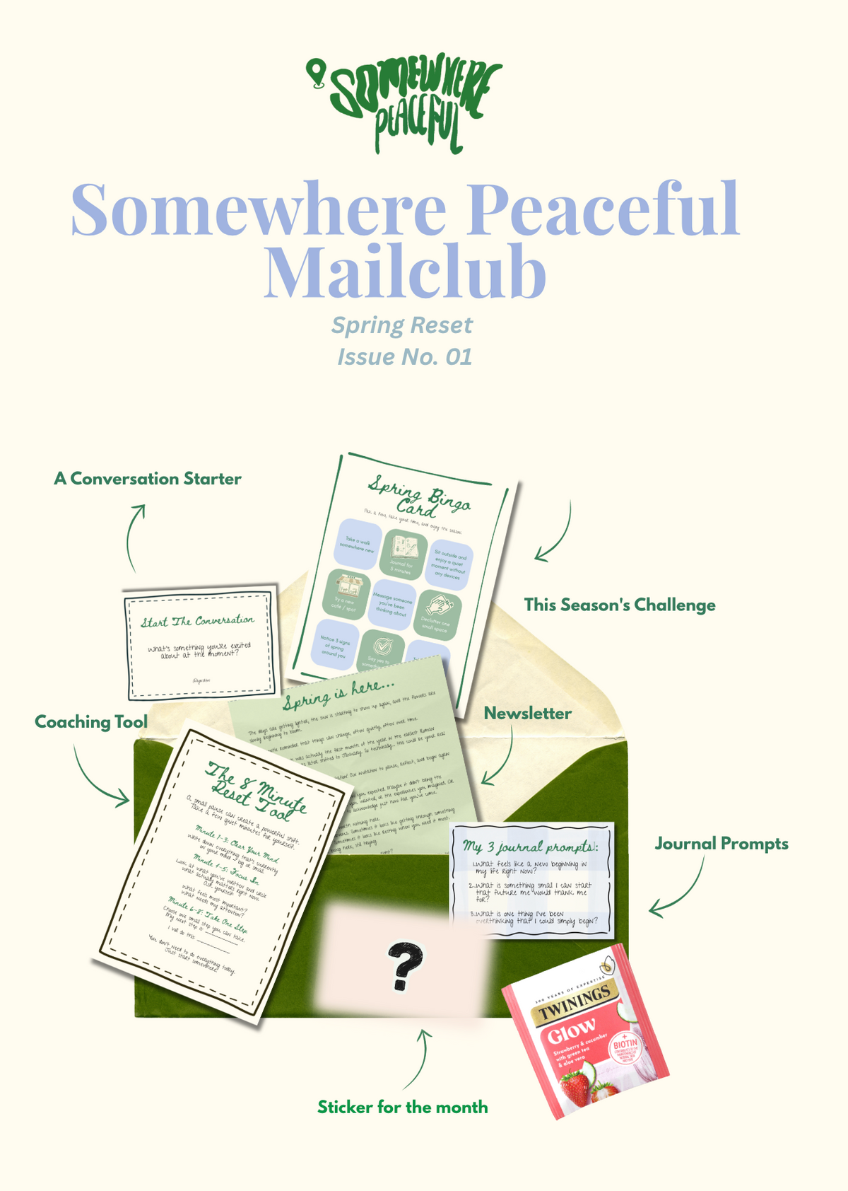 Somewhere Peaceful Mail Club : Spring Reset Issue No. 01